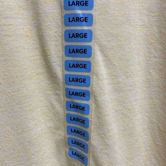 GAP LADIES SHORT SLEEVE LINEN BLEND SLUB TEE - SIZE L - NWT - YELLOW - Picture 3 of 5